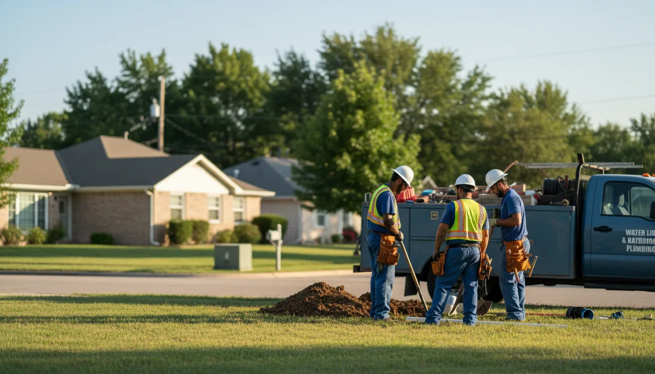 Residential water line and bathroom plumbing service in Vernon, IN